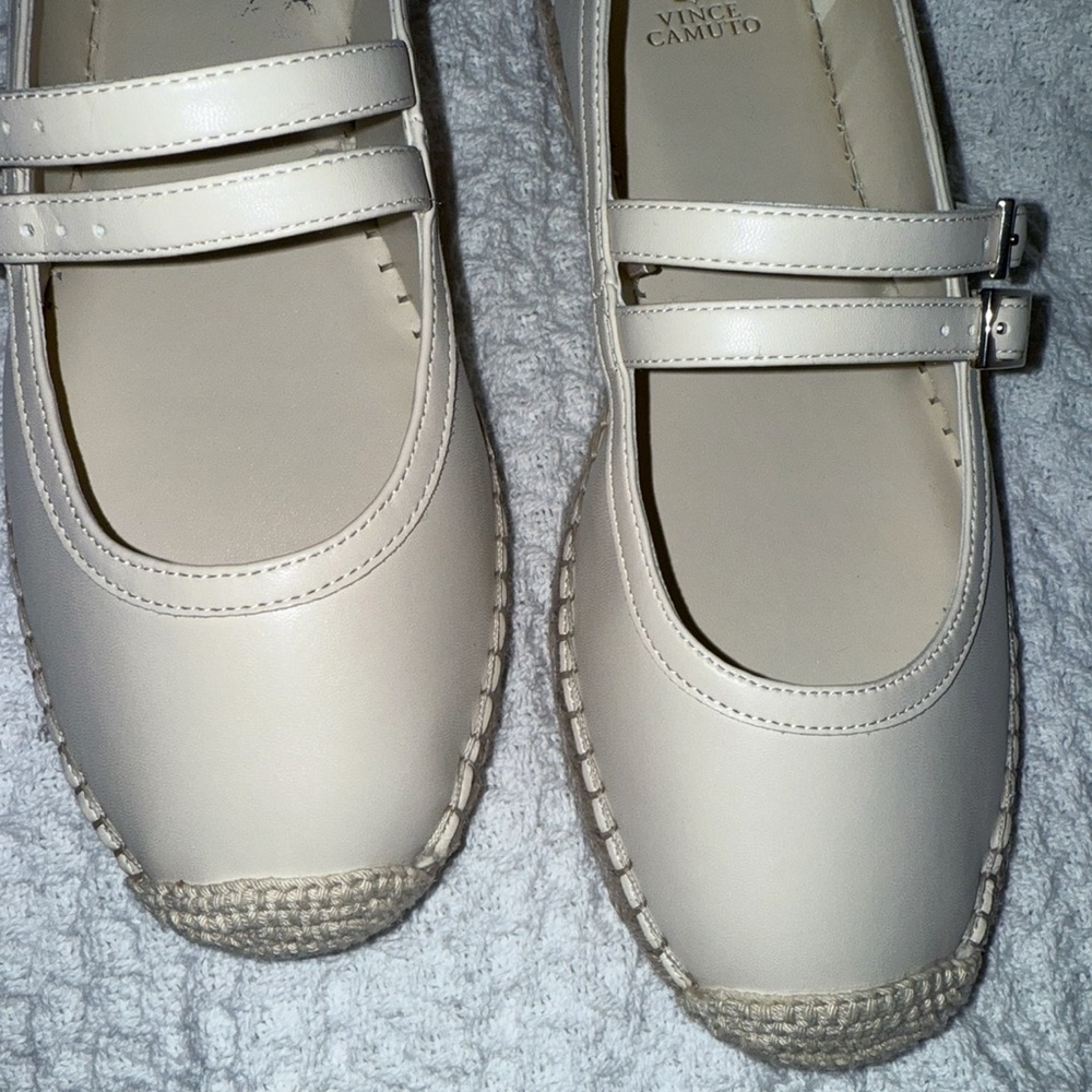 Vince Camuto White Espadrilles with Braided Detail